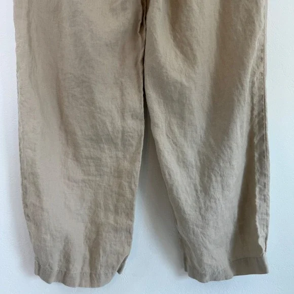 Quince 100% European Linen Pants Sz S Flax Beige Coastal Minimalist Euro Summer - Picture 7 of 12
